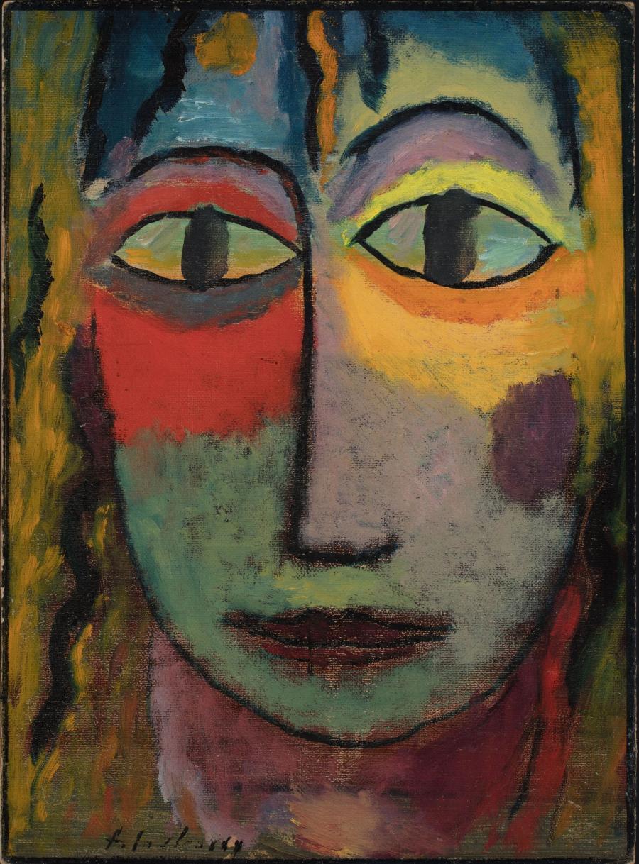 Alexei von Jawlensky, Tête de femme "Méduse" ; Ombre et lumière,1923.